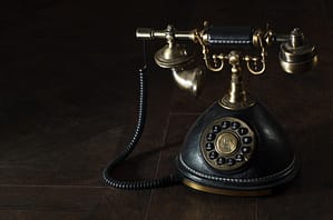 Old vintage rotary phone