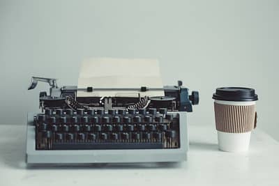 old typewriter on the table