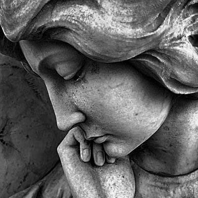Angel with tears.
